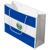 Vlag van El Salvador Groot Cadeauzakje (Voorkant Gekanteld)
