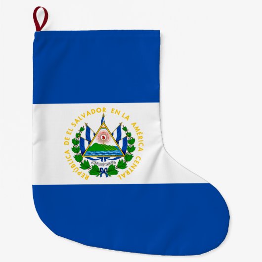 Vlag van El Salvador Grote Kerstsok (Voorkant)