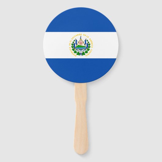Vlag van El Salvador Handwaaier (Voorkant)