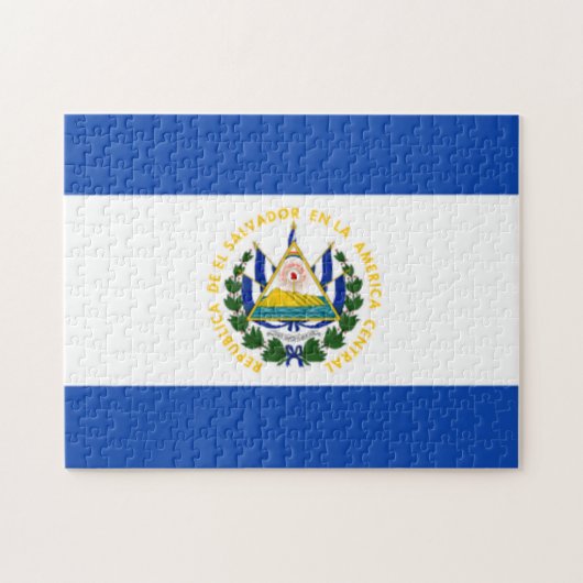 Vlag van El Salvador, nationale wapenstilstand Legpuzzel (Horizontaal)
