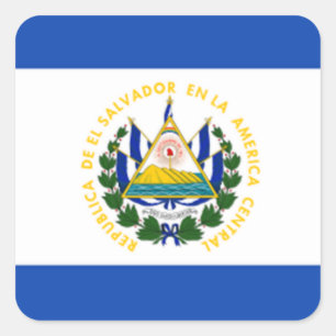 Vlag van El Salvador, nationale wapenstilstand Vierkante Sticker