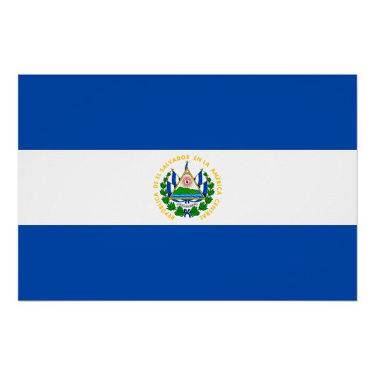 Vlag van El Salvador Perfect Poster (Voorkant)