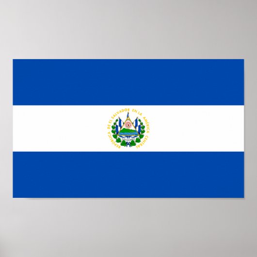 Vlag van El Salvador Poster (Voorkant)
