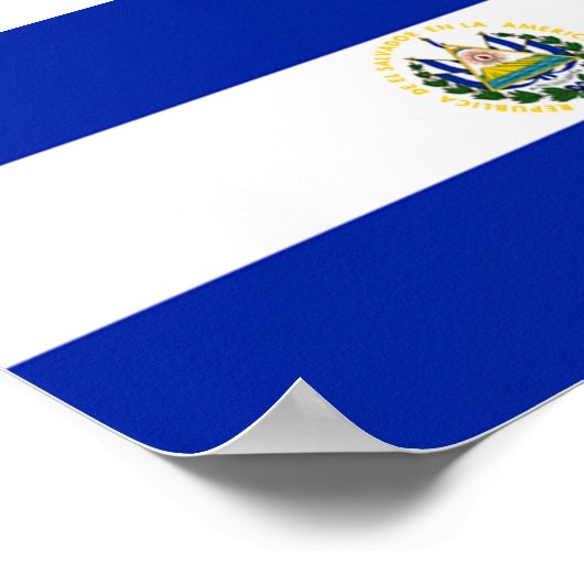 Vlag van El Salvador Poster (Hoek)