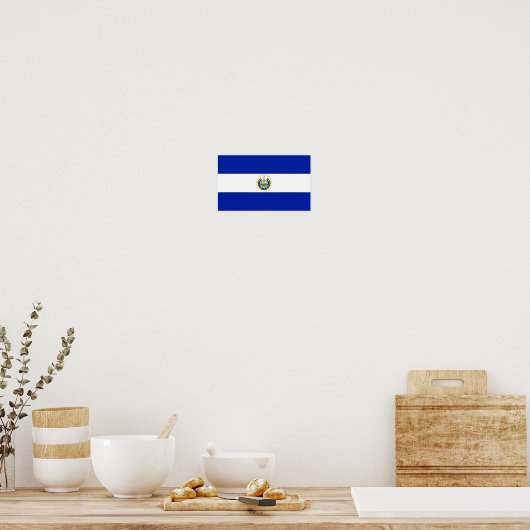Vlag van El Salvador Poster (Keuken)