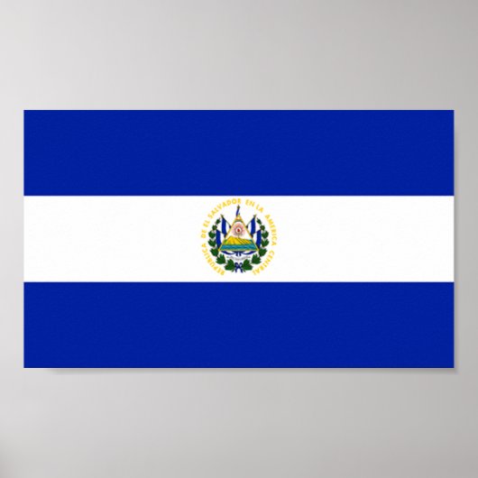 Vlag van El Salvador Poster (Voorkant)