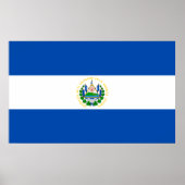 Vlag van El Salvador Poster (Voorkant)