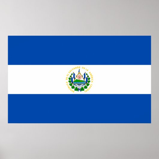 Vlag van El Salvador Poster (Voorkant)
