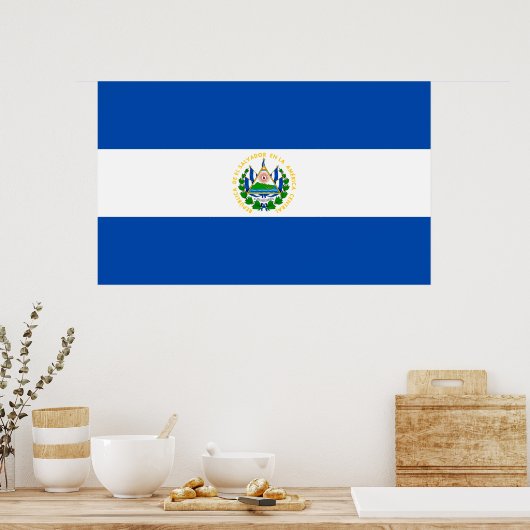 Vlag van El Salvador Poster (Keuken)