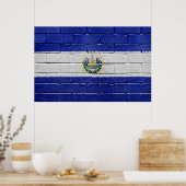 Vlag van El Salvador Poster (Keuken)