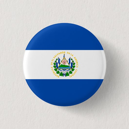 Vlag van El Salvador Ronde Button 3,2 Cm (Voorkant)