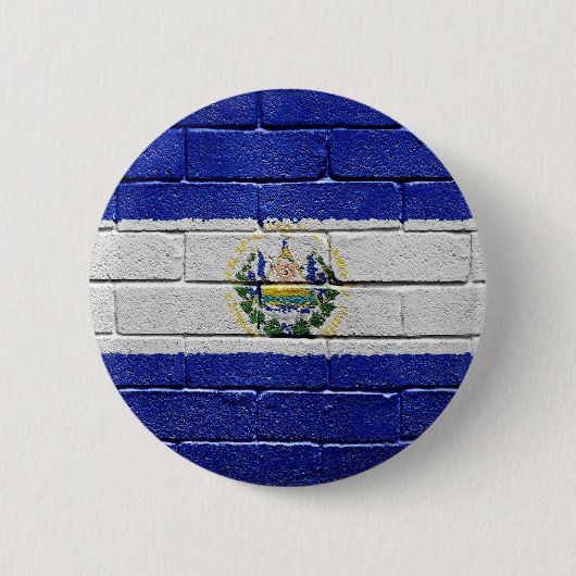 Vlag van El Salvador Ronde Button 5,7 Cm (Voorkant)