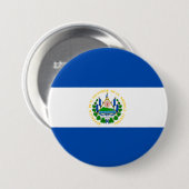 Vlag van El Salvador Ronde Button 7,6 Cm (Voorkant /achterkant)