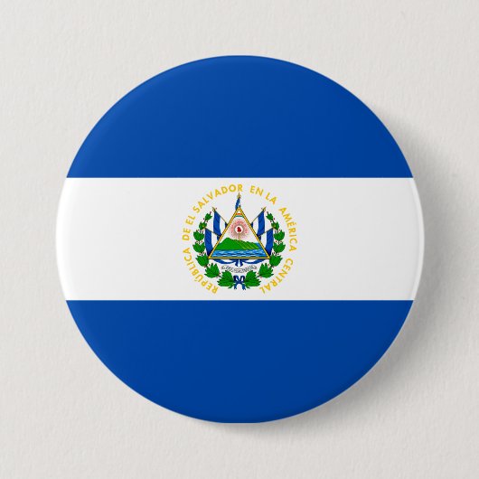 Vlag van El Salvador Ronde Button 7,6 Cm (Voorkant)