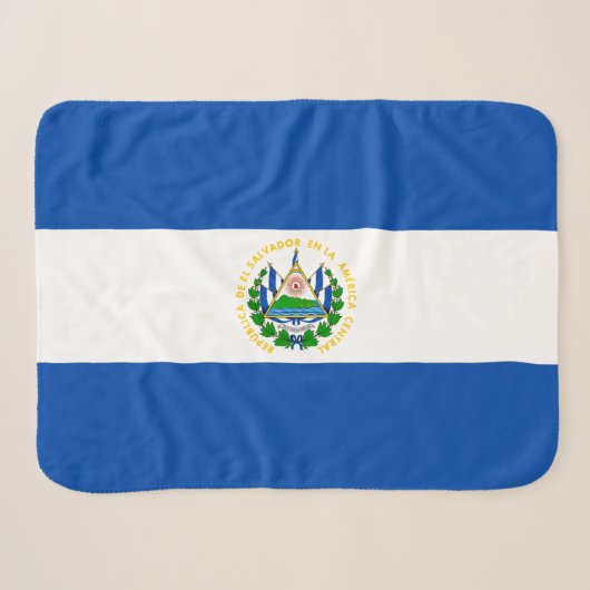 Vlag van El Salvador Sherpa Deken (Voorkant (horizontaal))