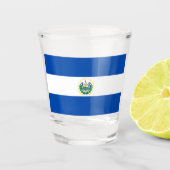 Vlag van El Salvador Shot Glas (Voorkant)
