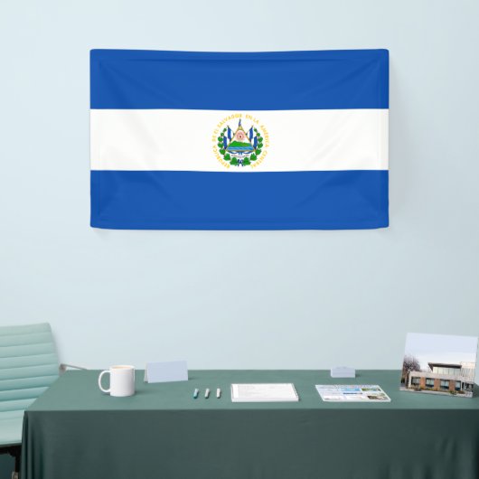 Vlag van El Salvador Spandoek (Beurs)