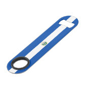 Vlag van El Salvador Speed Flessenopener (Voorkant Gekanteld)
