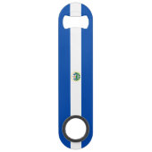 Vlag van El Salvador Speed Flessenopener (Voorkant)