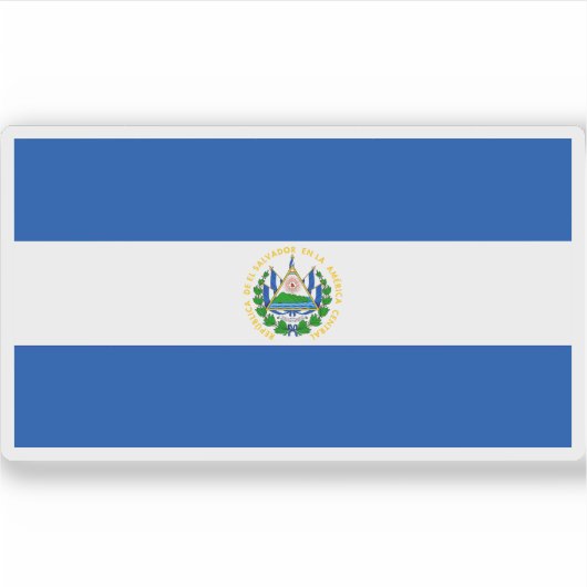 Vlag van El Salvador Sticker (Voorkant)