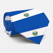 Vlag van El Salvador Stropdas (Opgerold)