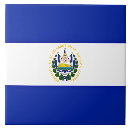 Vlag van El Salvador Tegeltje (Voorkant)