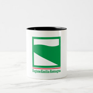 Vlag van Emilia-Romagna (Italië) Tweekleurige Koffiemok