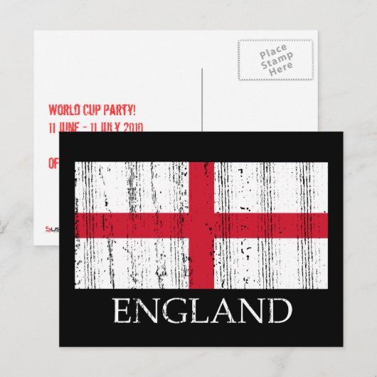 Vlag van Engeland Briefkaart (Voorkant / Achterkant)