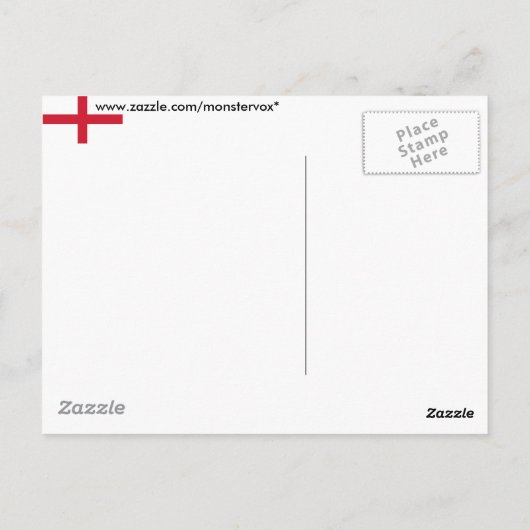 Vlag van Engeland Briefkaart (Achterkant)