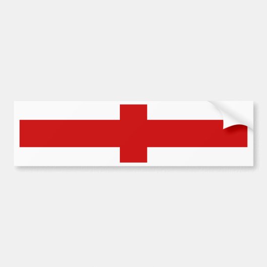 Vlag van Engeland Bumpersticker (Voorkant)