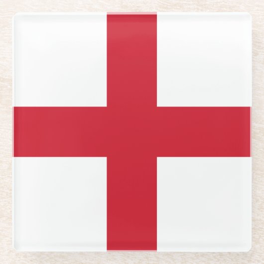 Vlag van Engeland Glazen Onderzetter (Voorkant)