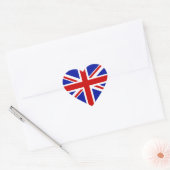 Vlag van Engeland Hart Sticker (Envelop)
