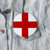Vlag van Engeland of St. Georgekruis Ronde Button 4,0 Cm (In situ)