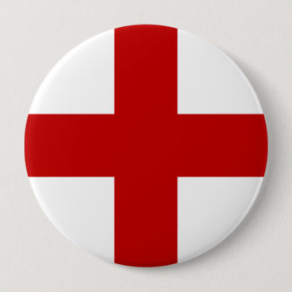 Vlag van Engeland of St. Georgekruis Ronde Button 4,0 Cm