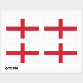 Vlag van Engeland Rechthoekige Sticker (Vel)