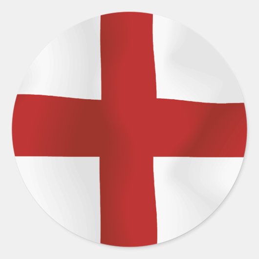 Vlag van Engeland Ronde Sticker (Voorkant)