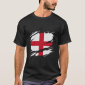 Vlag van Engeland Sint-George's cross-Ripped onthu T-shirt (Voorkant)