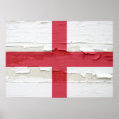 Vlag van Engeland Weathered Poster (Voorkant)