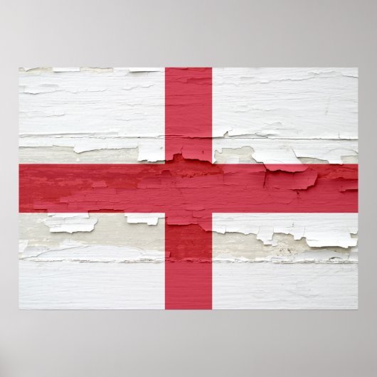 Vlag van Engeland Weathered Poster (Voorkant)