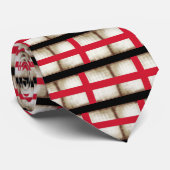 Vlag van England Grunge Stropdas (Opgerold)