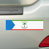 Vlag van Equatoriaal-Guinea (Afrika) Bumpersticker (Op auto)