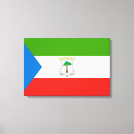 Vlag van Equatoriaal-Guinea (Afrika) Canvas Afdruk