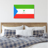 Vlag van Equatoriaal-Guinea (Afrika) Canvas Afdruk (Insitu (Slaapkamer))