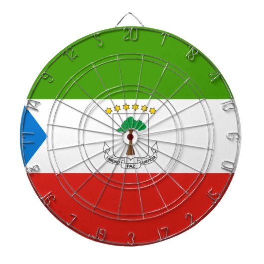 Vlag van Equatoriaal-Guinea (Afrika) Dartbord (Voorkant)