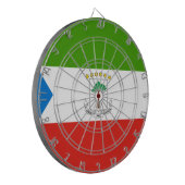 Vlag van Equatoriaal-Guinea (Afrika) Dartbord (Voorkant Links)