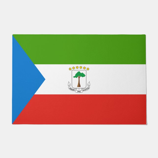 Vlag van Equatoriaal-Guinea (Afrika) Deurmat (Voorkant)