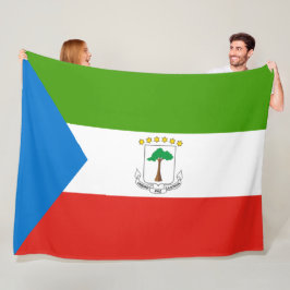 Vlag van Equatoriaal-Guinea (Afrika) Fleece Deken