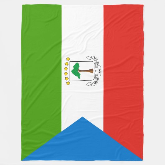 Vlag van Equatoriaal-Guinea (Afrika) Fleece Deken (Voorkant)