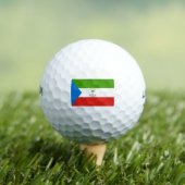 Vlag van Equatoriaal-Guinea (Afrika) Golfballen (Insitu Shirt)