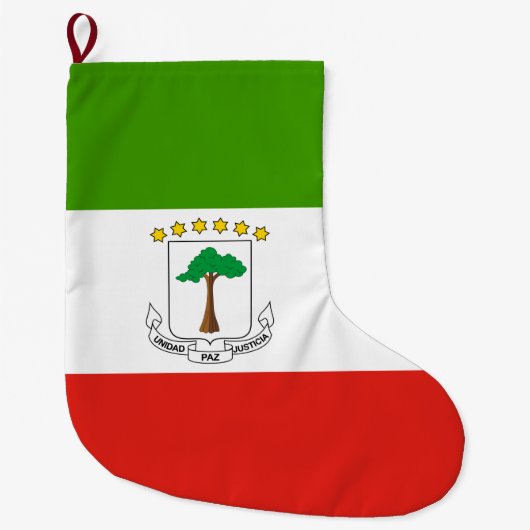 Vlag van Equatoriaal-Guinea (Afrika) Grote Kerstsok (Voorkant)